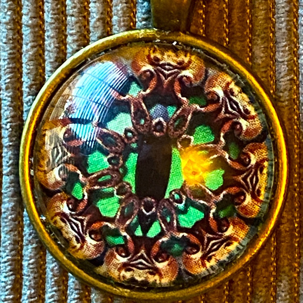 Handmade Steampunk Dragon Eye pendant